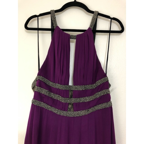 Badgley Mischka Couture Silk Halter Gown - Picture 7 of 9